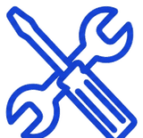 Blue engine icon, commonly used for check engine lights in vehicles, indicating diagnostics.